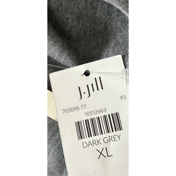 NEW! J. Jill PIMA Cotton Dress Gray A-Line Sleeveless Pitched Fronts Crewneck Si - Picture 8 of 9